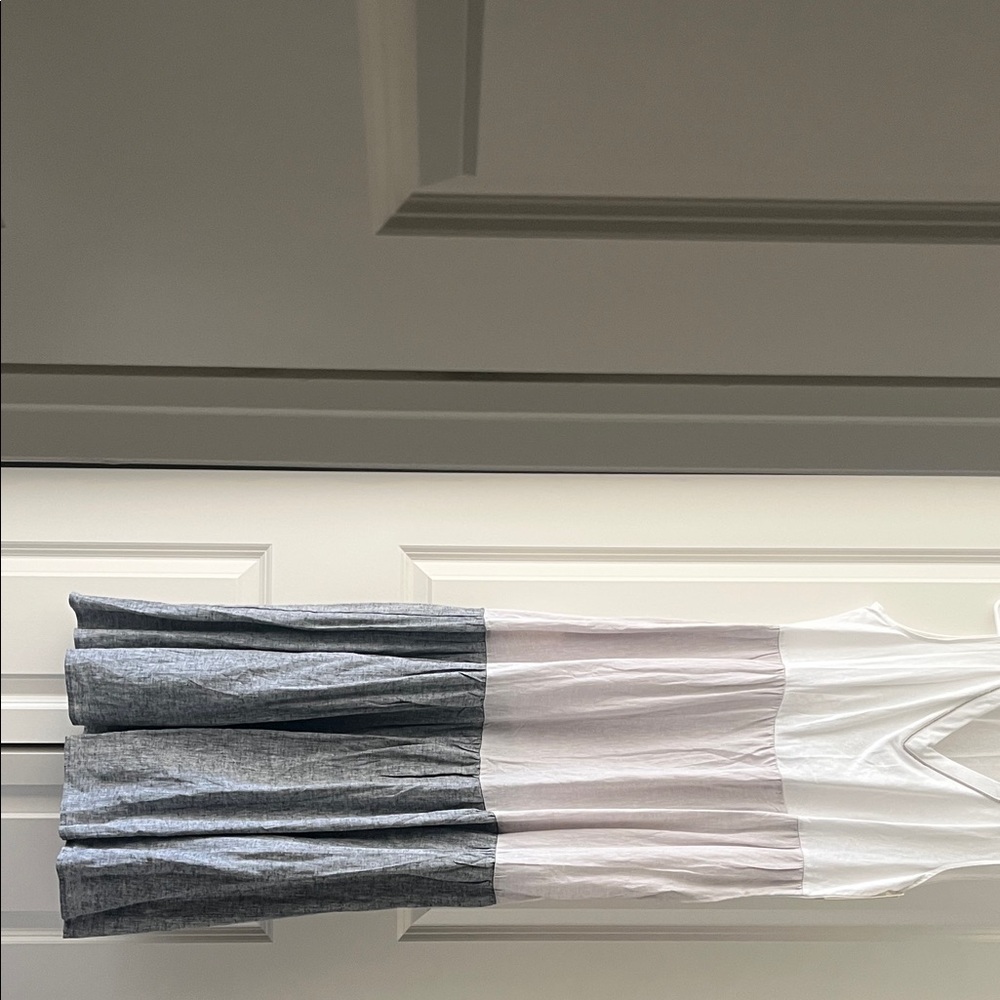 Joie White and Gray Maxi Dress